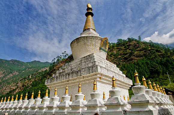 Bhutan, Stopa, Buddhism, Lhuetse, Asia, Scenic, Sky, Religion